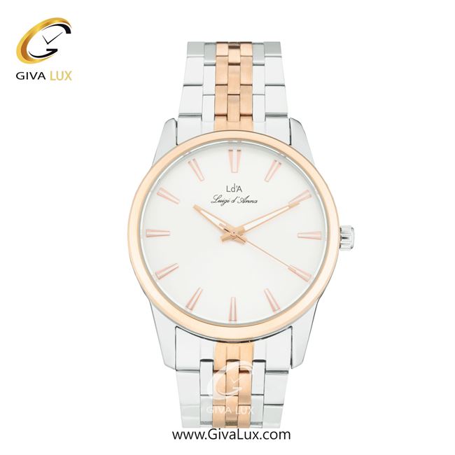 ساعت مچی اورجینال زنانه LdA | لوئیجی د آنا | Luigi d'Ana رزگلد-نقره ای | نقره ای-رزگلد| کرم| کد رفرنس 2483